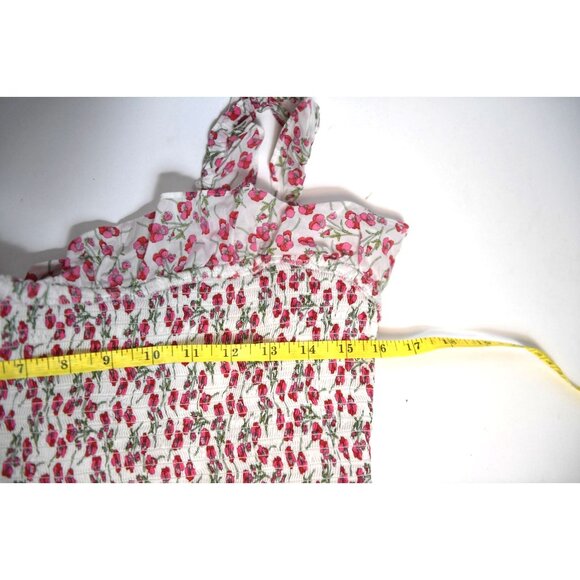 J. Crew Liberty Fabric Smocked Tank Top Small Floral Pattern Size M - Picture 10 of 14